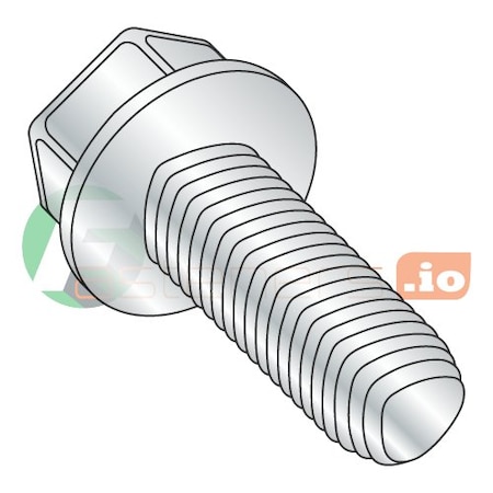 Newport Fasteners Thread Forming Screw, M4-0.70 x 20 mm, Zinc Plated Steel Hex Head Hex Drive, 6000 PK 516922